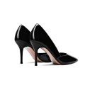 2019 High Heel Women's Pumps Black Genuine Leather x19-c053C Ladies Women custom Dress Shoes Heels For Lady